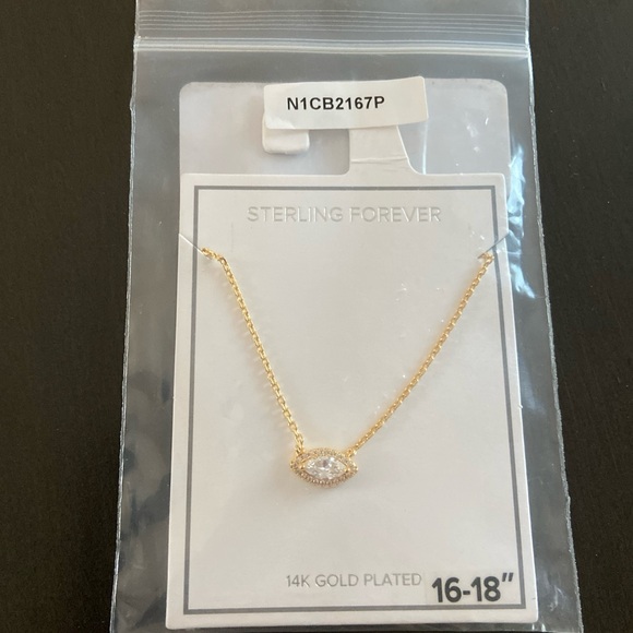 Sterling Forever Jamie Marquise Cubic Zirconia Pendant Necklace - Picture 1 of 9